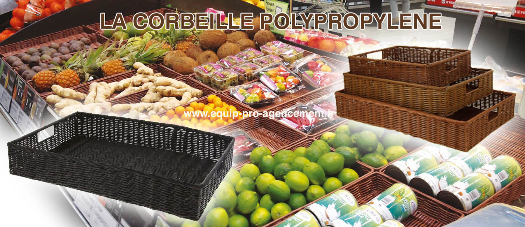 corbeille polypropylene theatralisation manne fruit legume